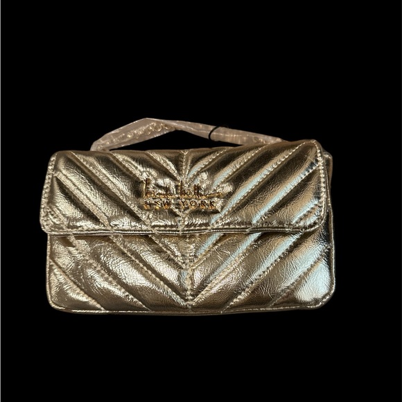 Nicole Miller Gold Quilted Women's Bag - Picture 1 of 4